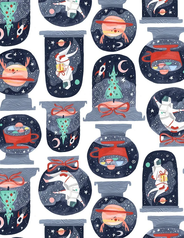 Space Globes -Merry Space-Mas by Rae Ritchie