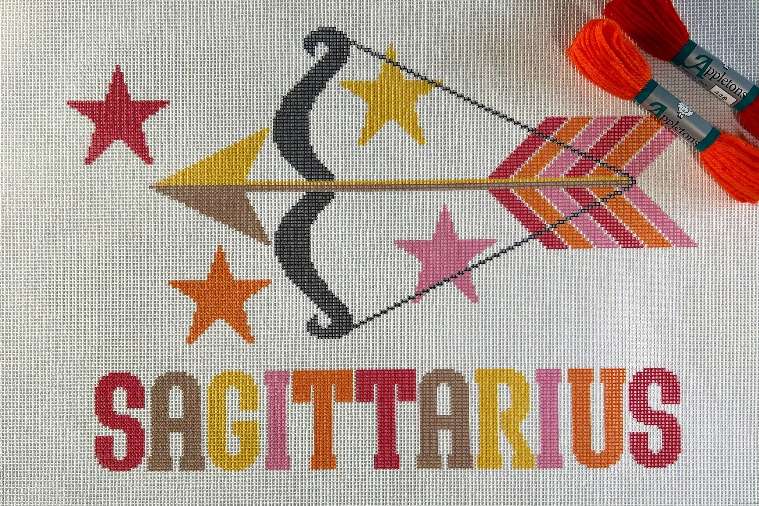 Zodiac Needlepoint Kits PRINTED CANVAS-Emily Peacock