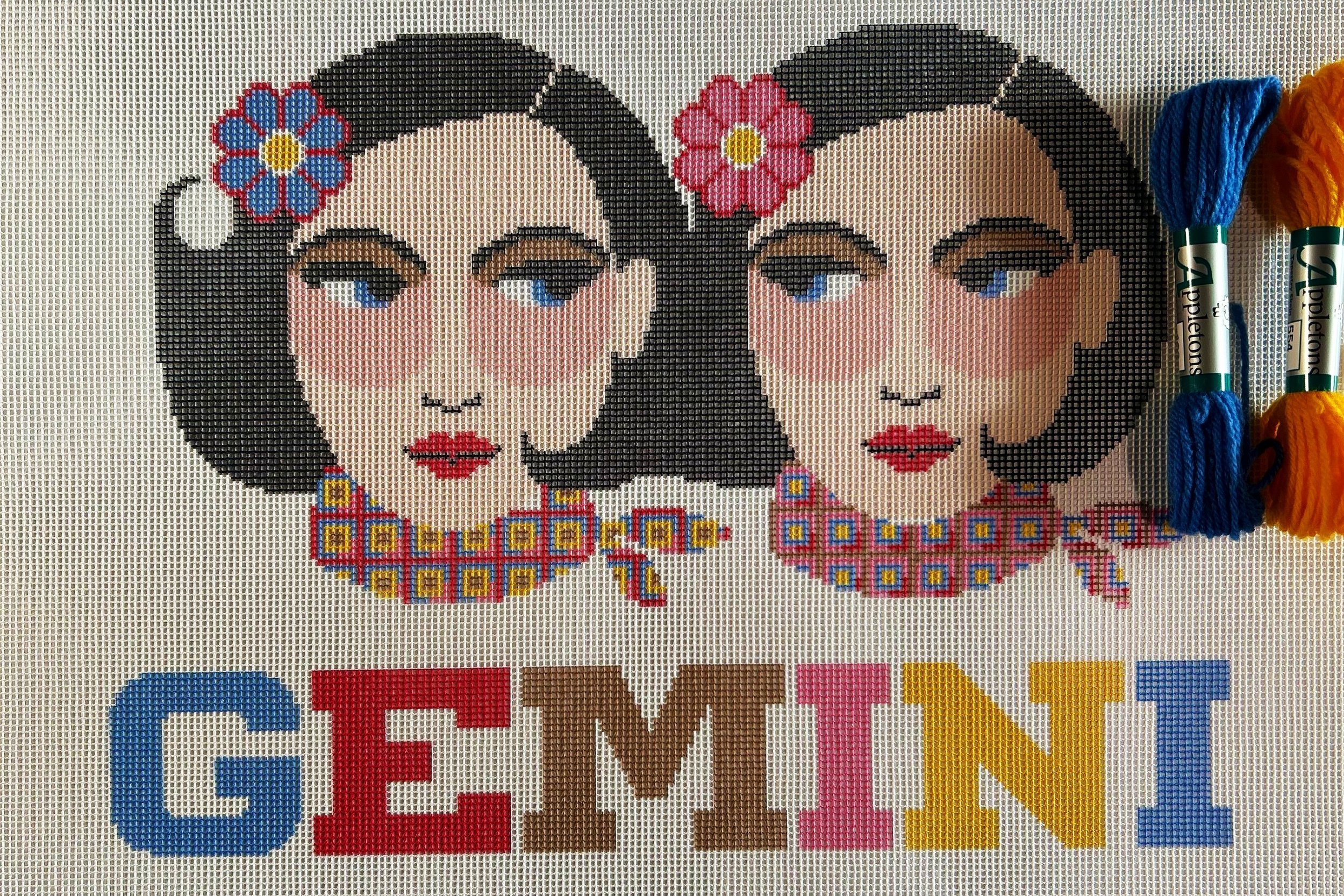 Zodiac Needlepoint Kits PRINTED CANVAS-Emily Peacock