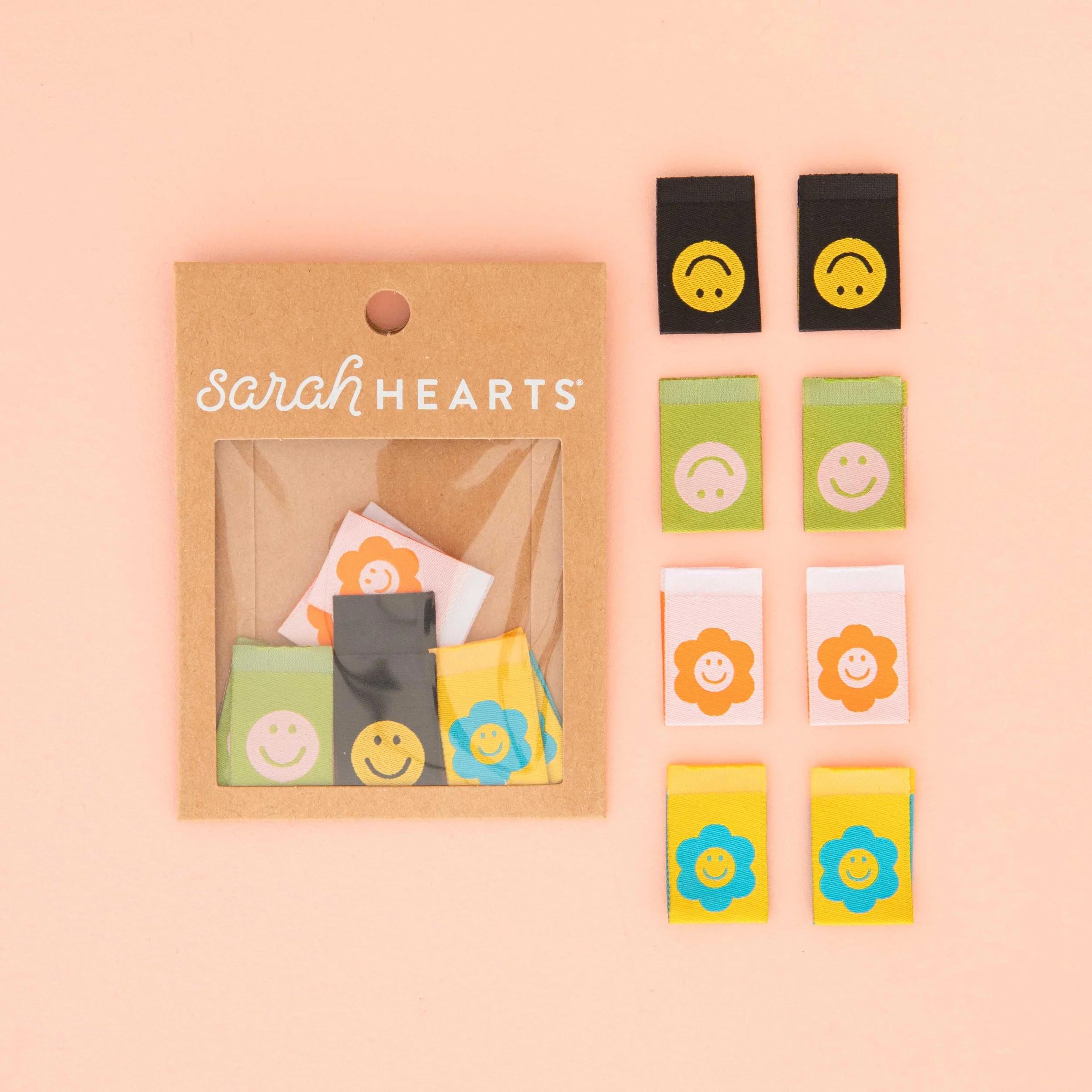 Smiley Sewing Labels -Sarah Hearts