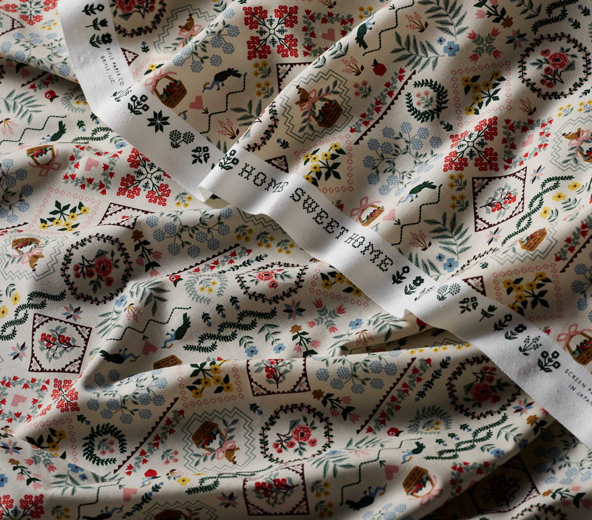 Heritage Sampler in Linen- Home Sweet Home by Rifle Paper Co.