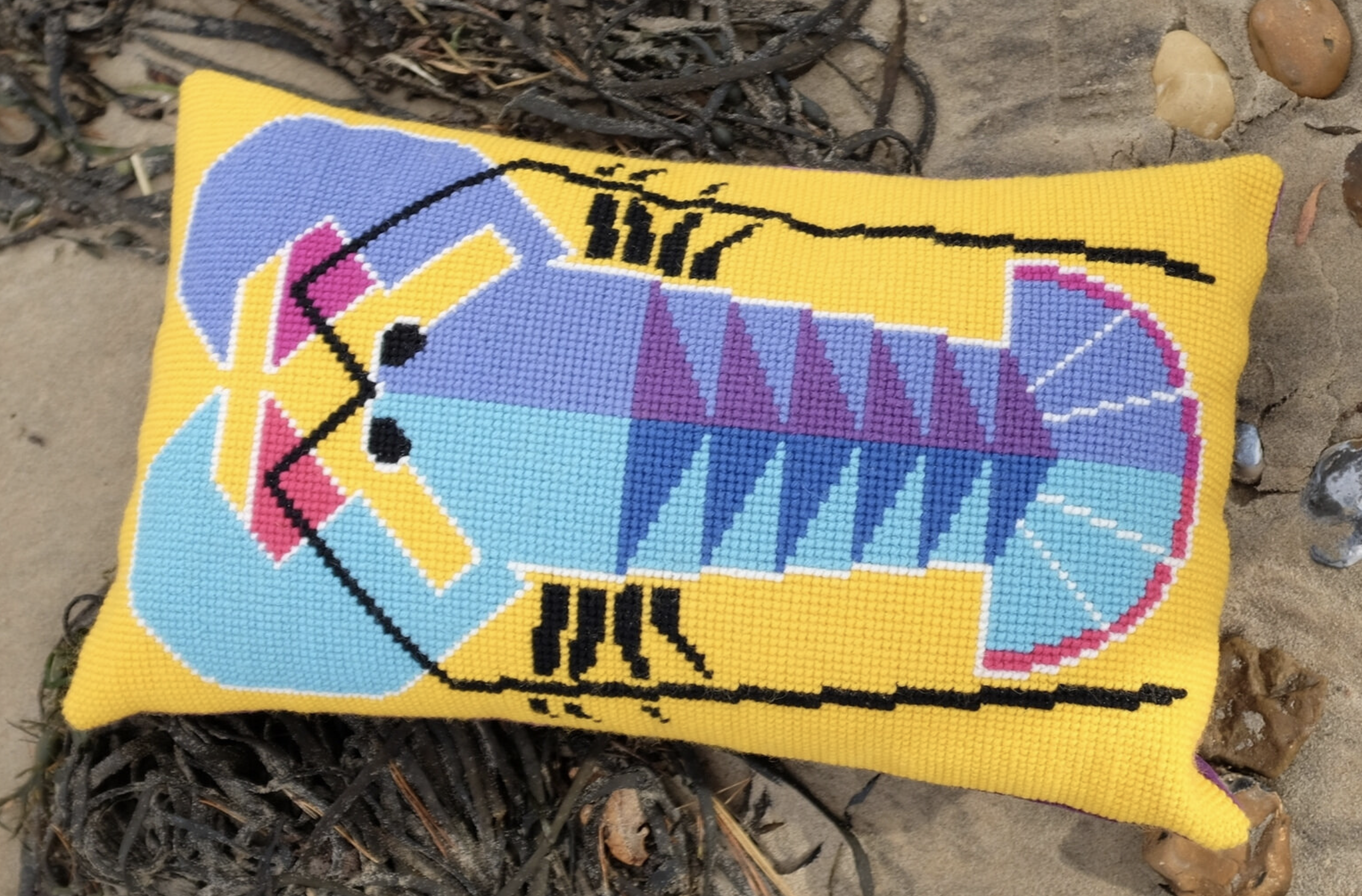 Felicity the Lobster Printed Canvas Needlepoint Kit- Emily Peacock