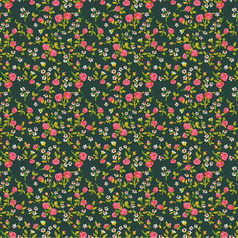 Mousy Floral Pasture -Heather Ross By Hand