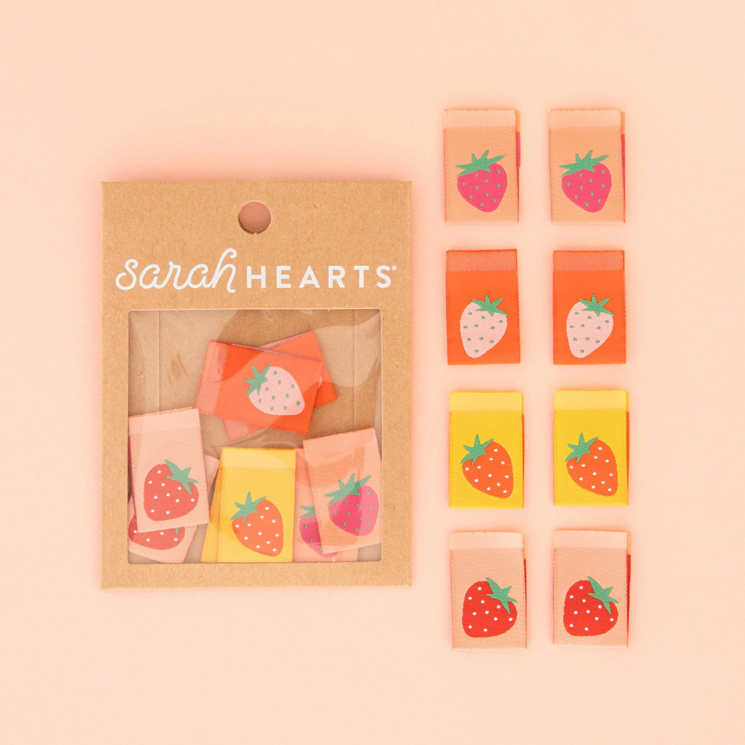 Strawberry Sewing Labels -Sarah Hearts