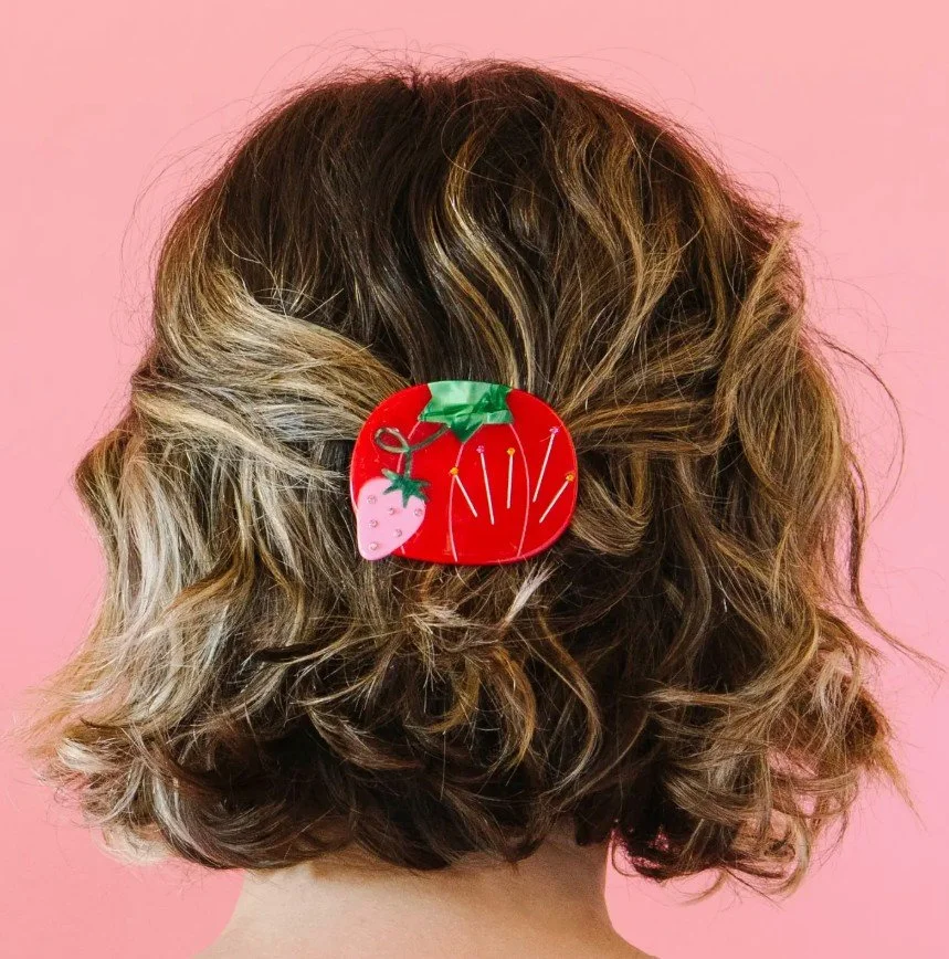 Tomato Pincushion Hair Clip- by Sarah Hearts (Copy)