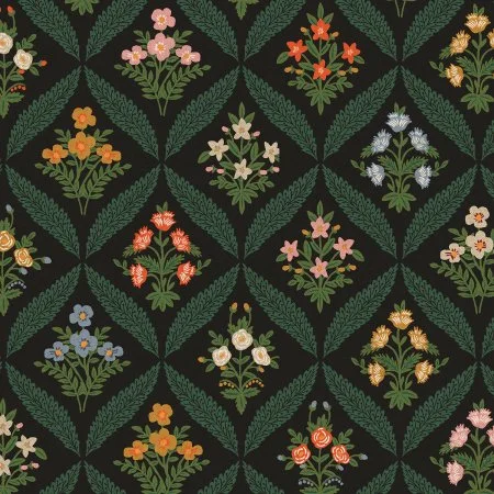 Estee Garden Black Canvas -Dahlia by Rifle Paper Co