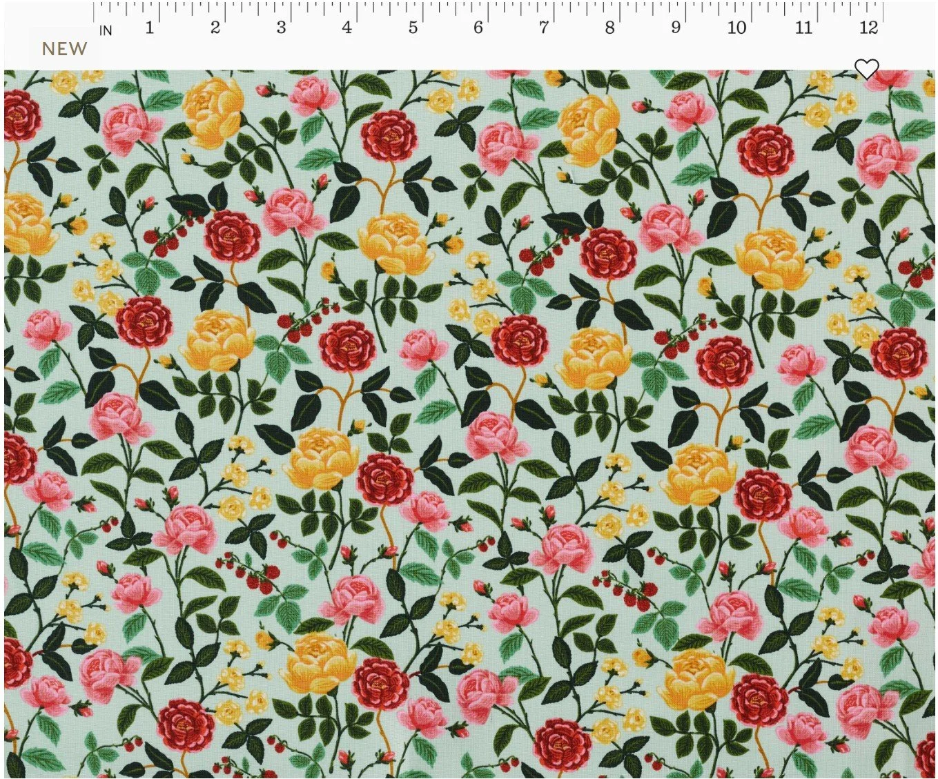 Roses in Mint-English Rose by Rifle Paper Co.