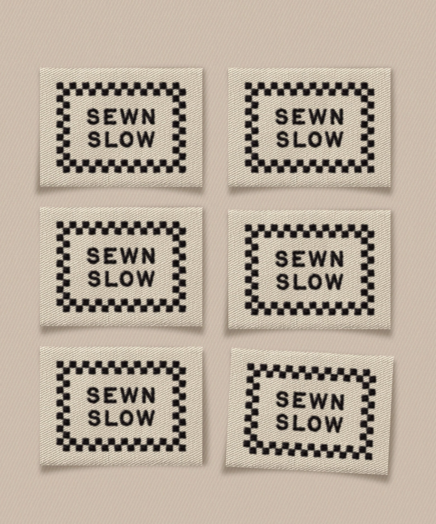 Sewn Slow Ivory Large Labels- Matchy Matchy Sewing Club
