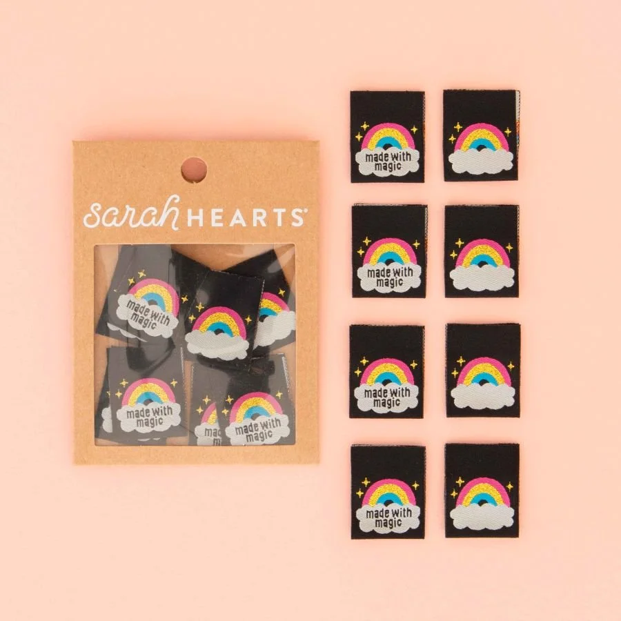 Made With Magic Sewing Labels -Sarah Hearts