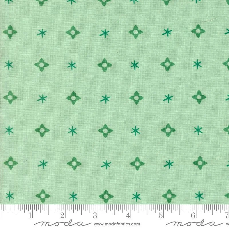 Christmas Stars Mint -Tiny Christmas by Lizzy House