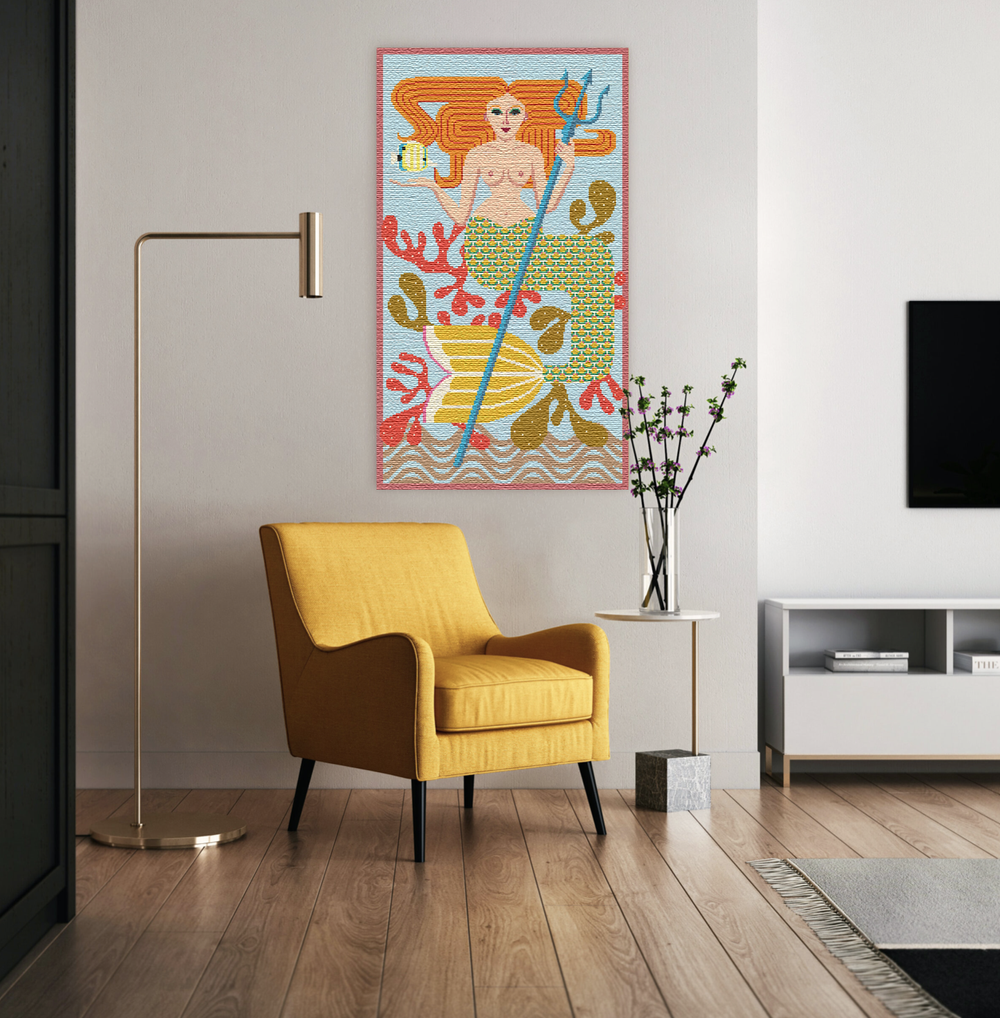 Delilah The Mermaid Counted Cross Stitch Kit -Emily Peacock (Copy)