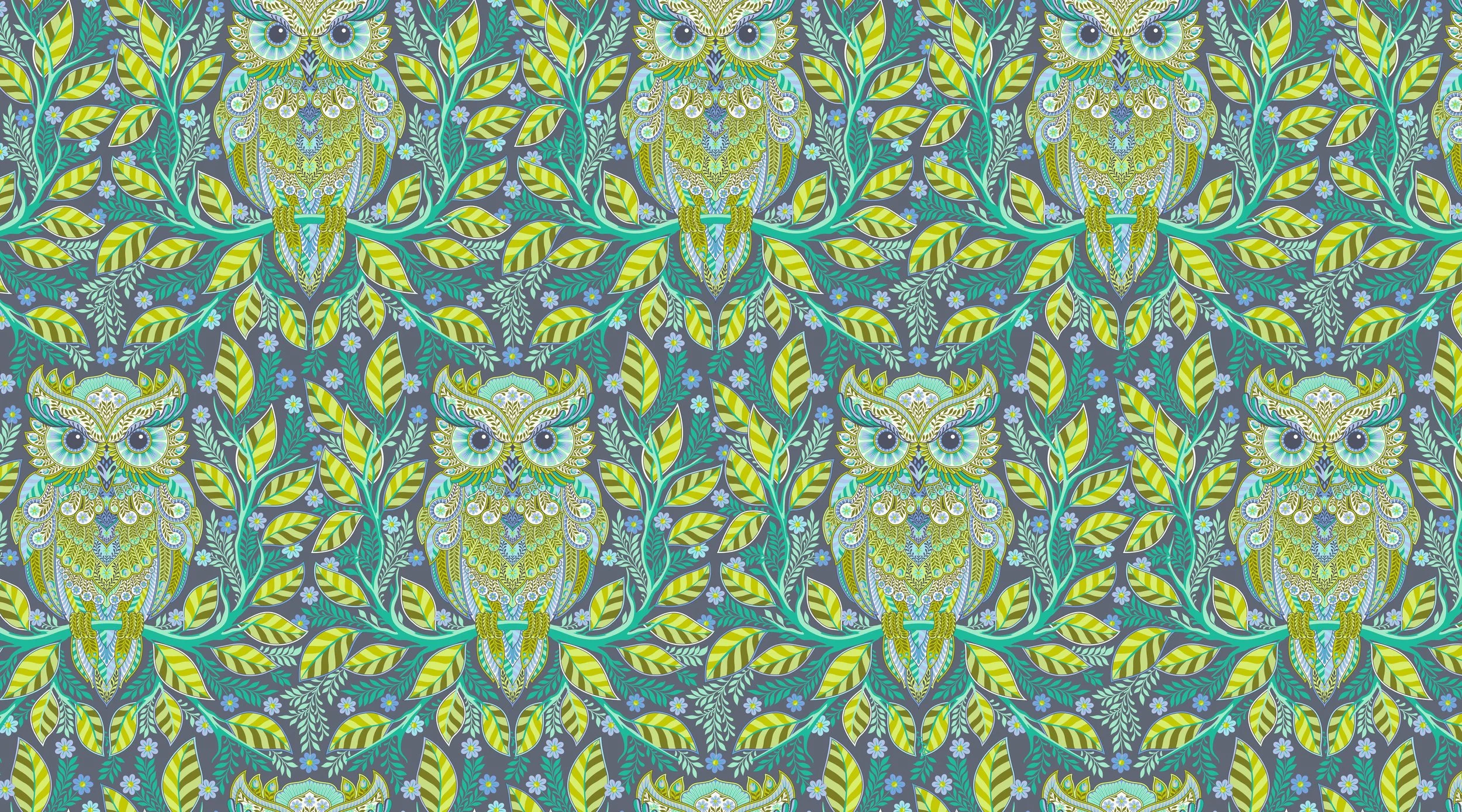 Hootie Patootie Starlight- Full Moon Forest by Tula Pink