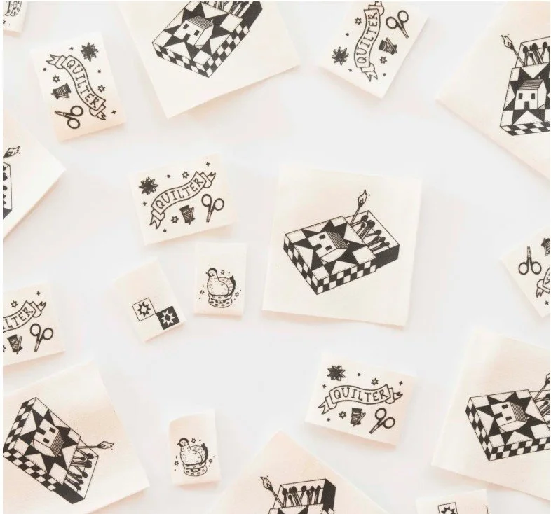Toad and Sew Quilty Tattoo Woven Labels Multipack Sewing Labels -Sarah Hearts