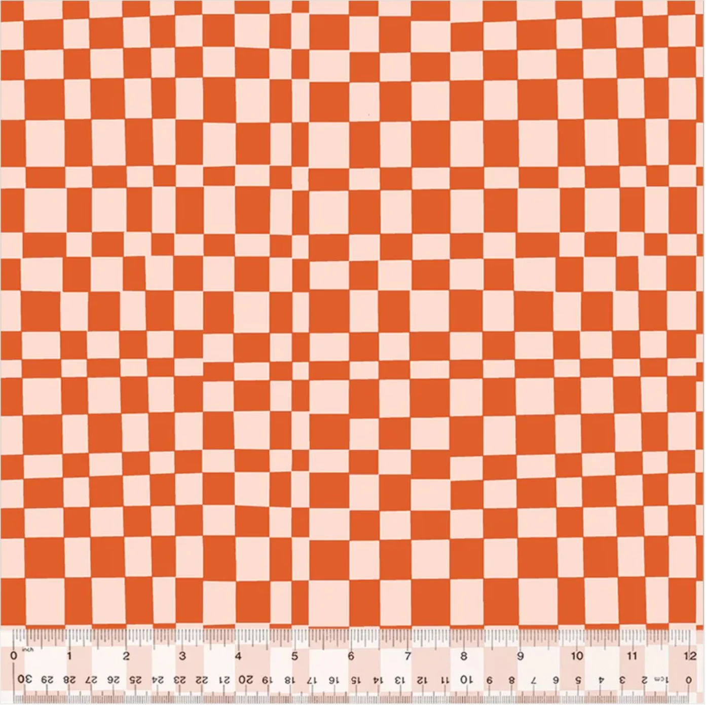 Checker Mandarin/Blush- Kaleidoscope by Annabel Wrigley