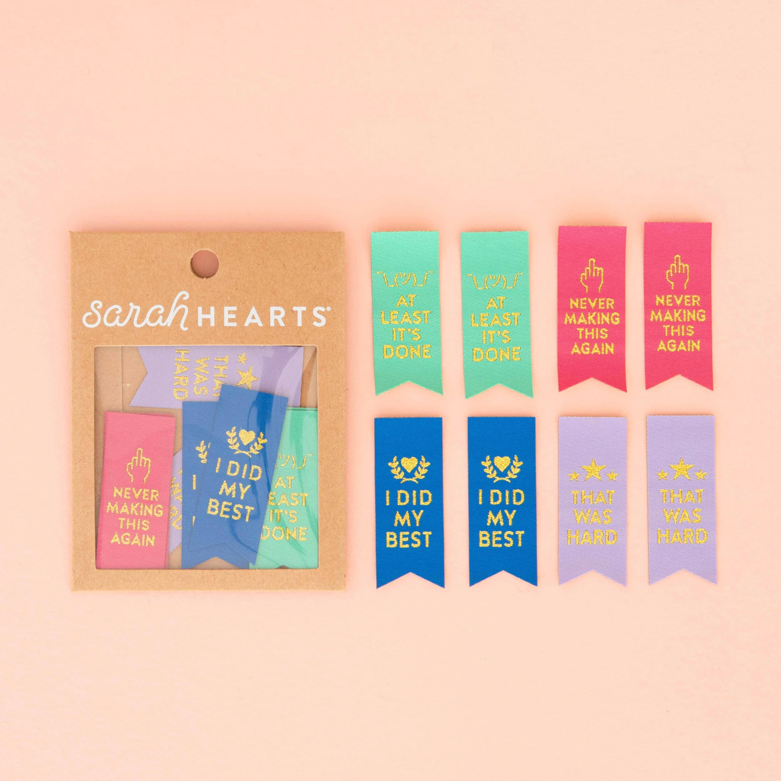 Sarcastic Award Ribbon Sewing Labels -Sarah Hearts