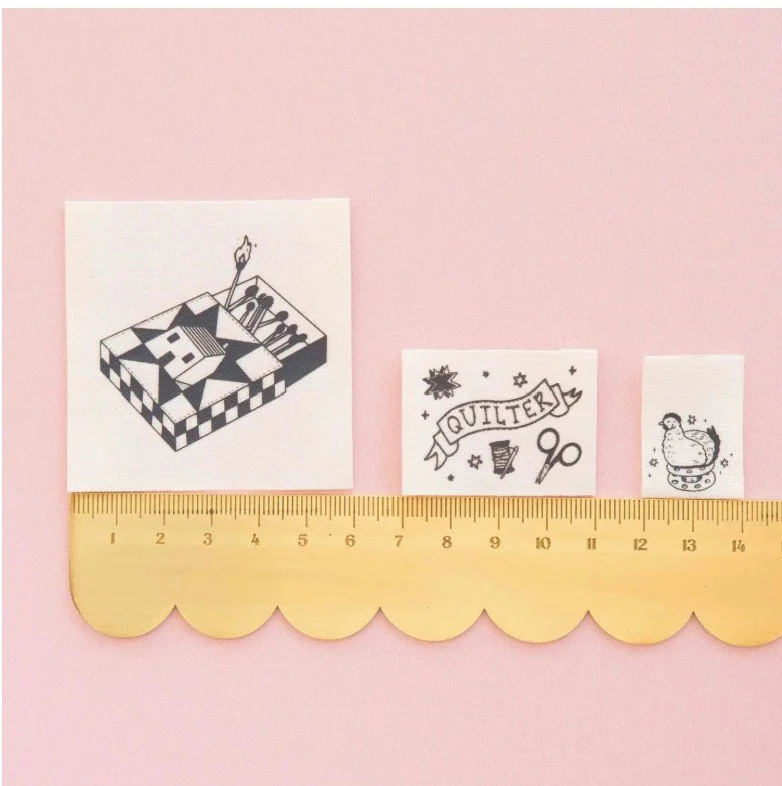 Toad and Sew Quilty Tattoo Woven Labels Multipack Sewing Labels -Sarah Hearts