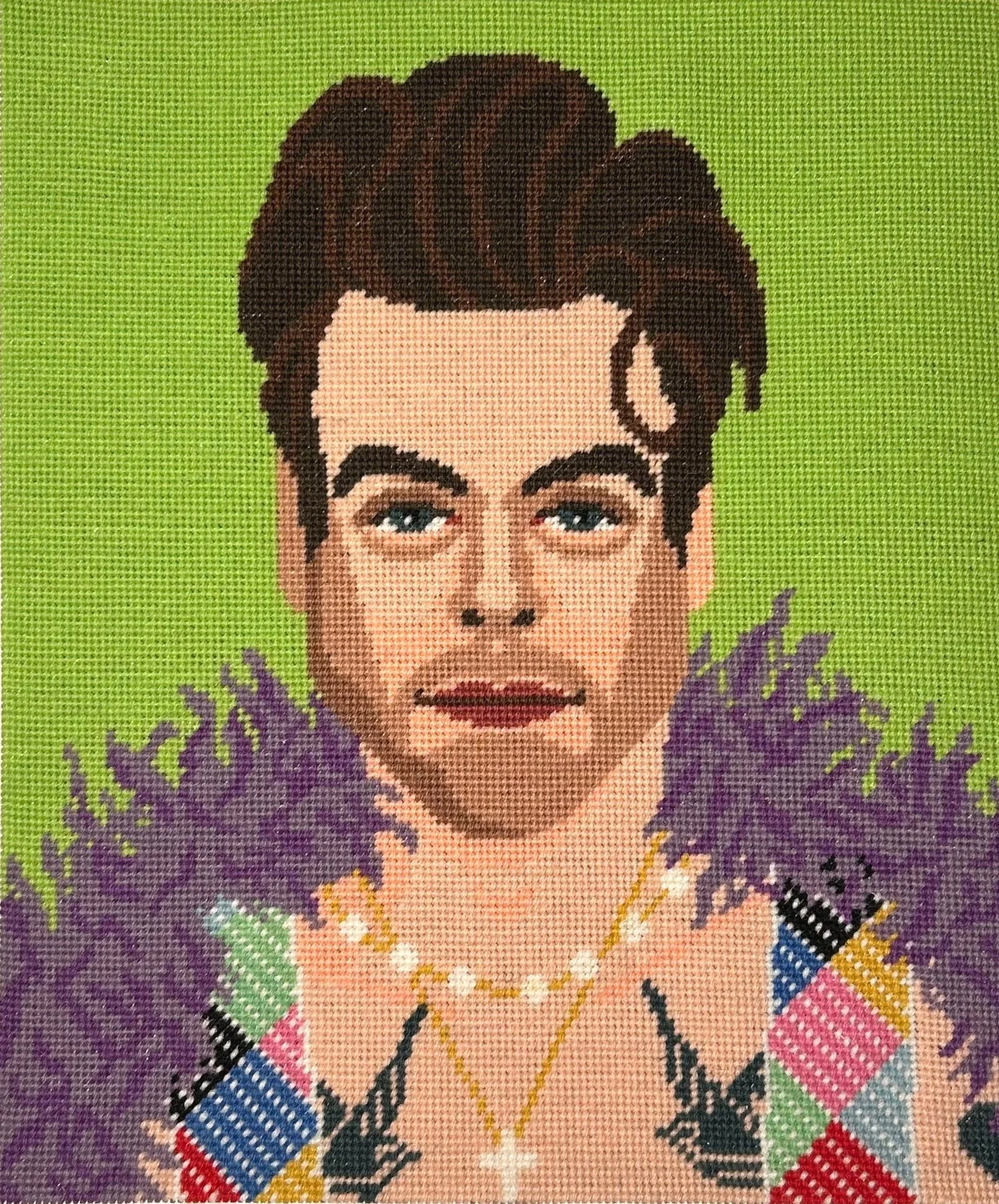 Harry Styles Printed Canvas Needlepoint Kit-Emily Peacock