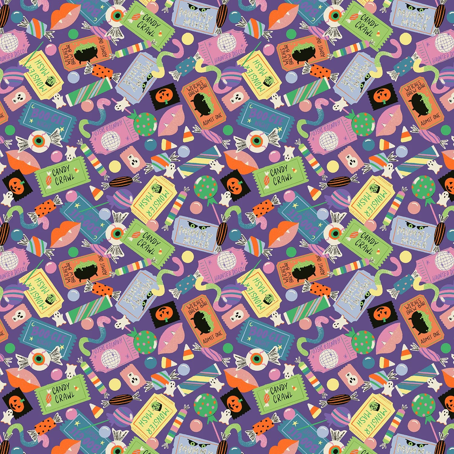 Admit One Eat, Drink, and Be Scary -Monster Block Party by Cotton + Steel