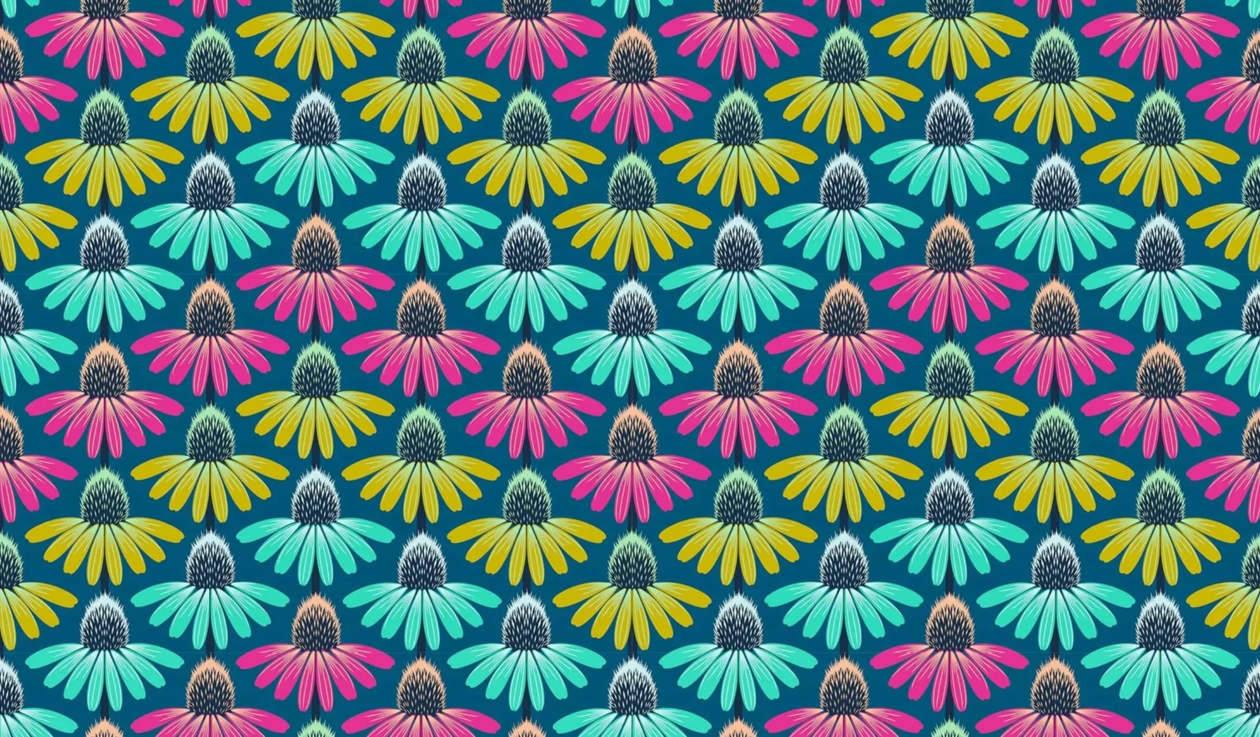 Echinacea Rhythm-Perennial Borders by Anna Maria Textiles