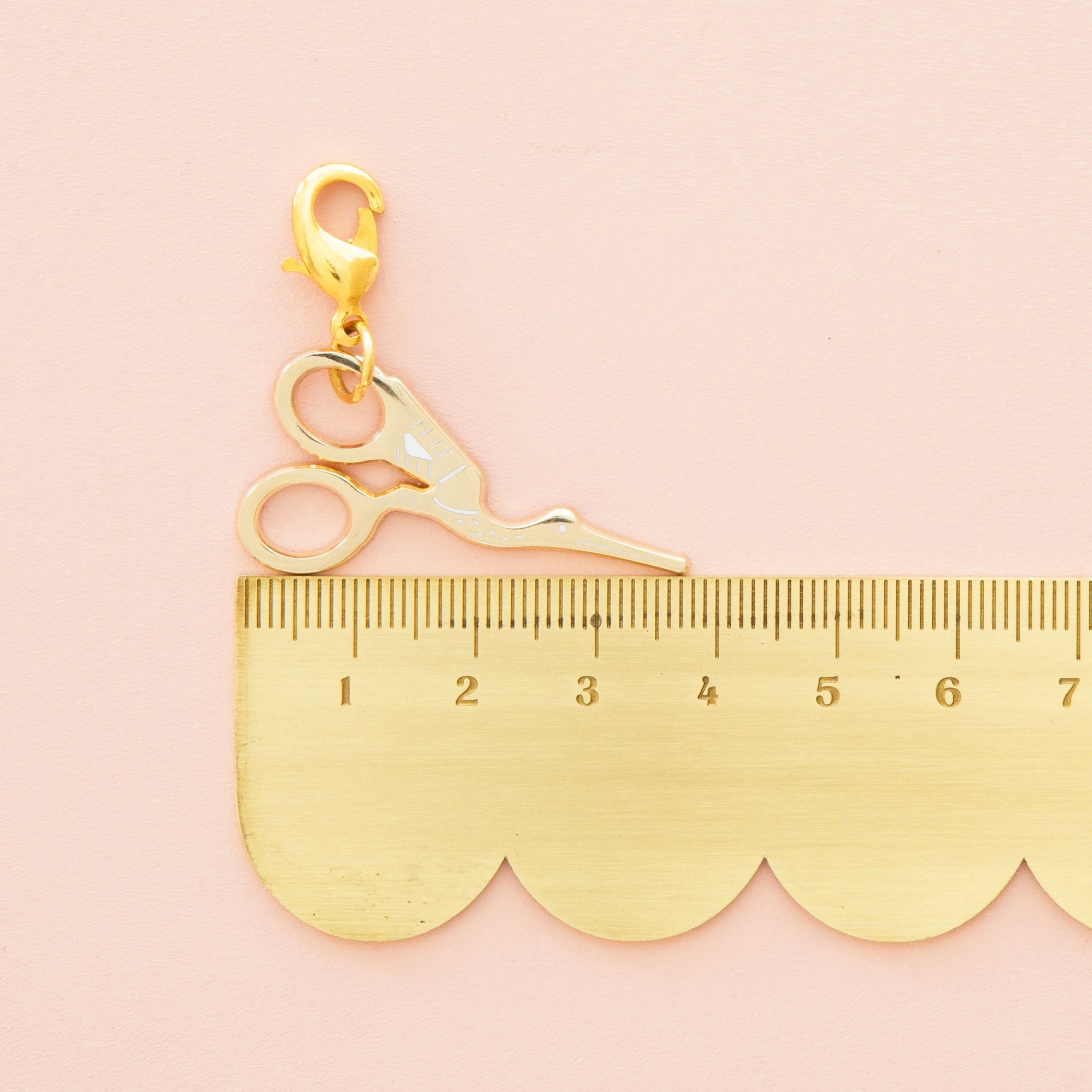 Gold Stork Zipper Charm- by Sarah Hearts
