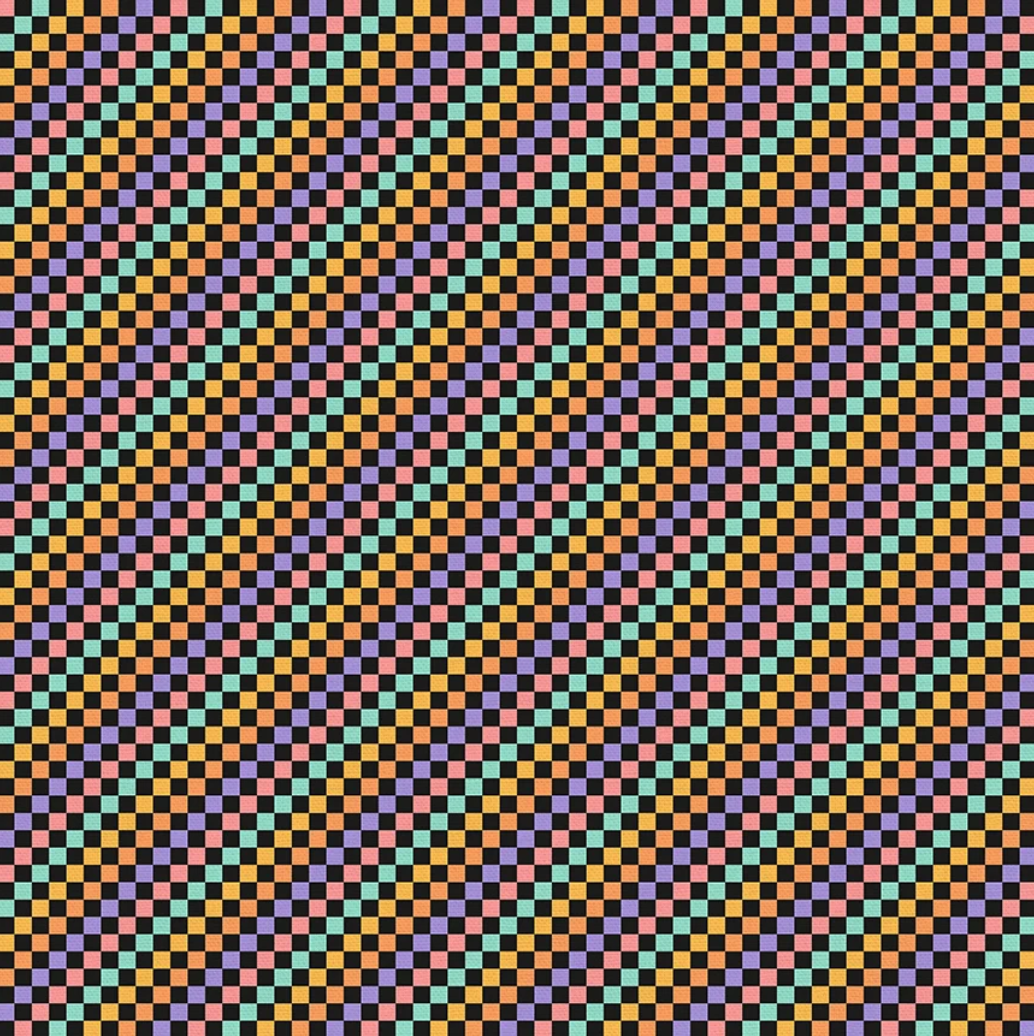 Dancefloor Black- Groovy Halloween by PBS Fabrics