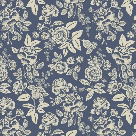 English Rose Blue & Cream-English Rose by Rifle Paper Co.