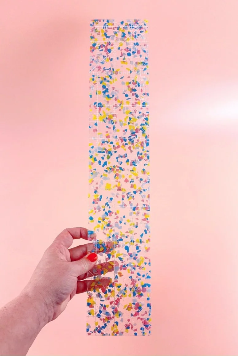 Fat Quarter 3.5 x 18 Confetti Quilting Ruler- Feral Notions