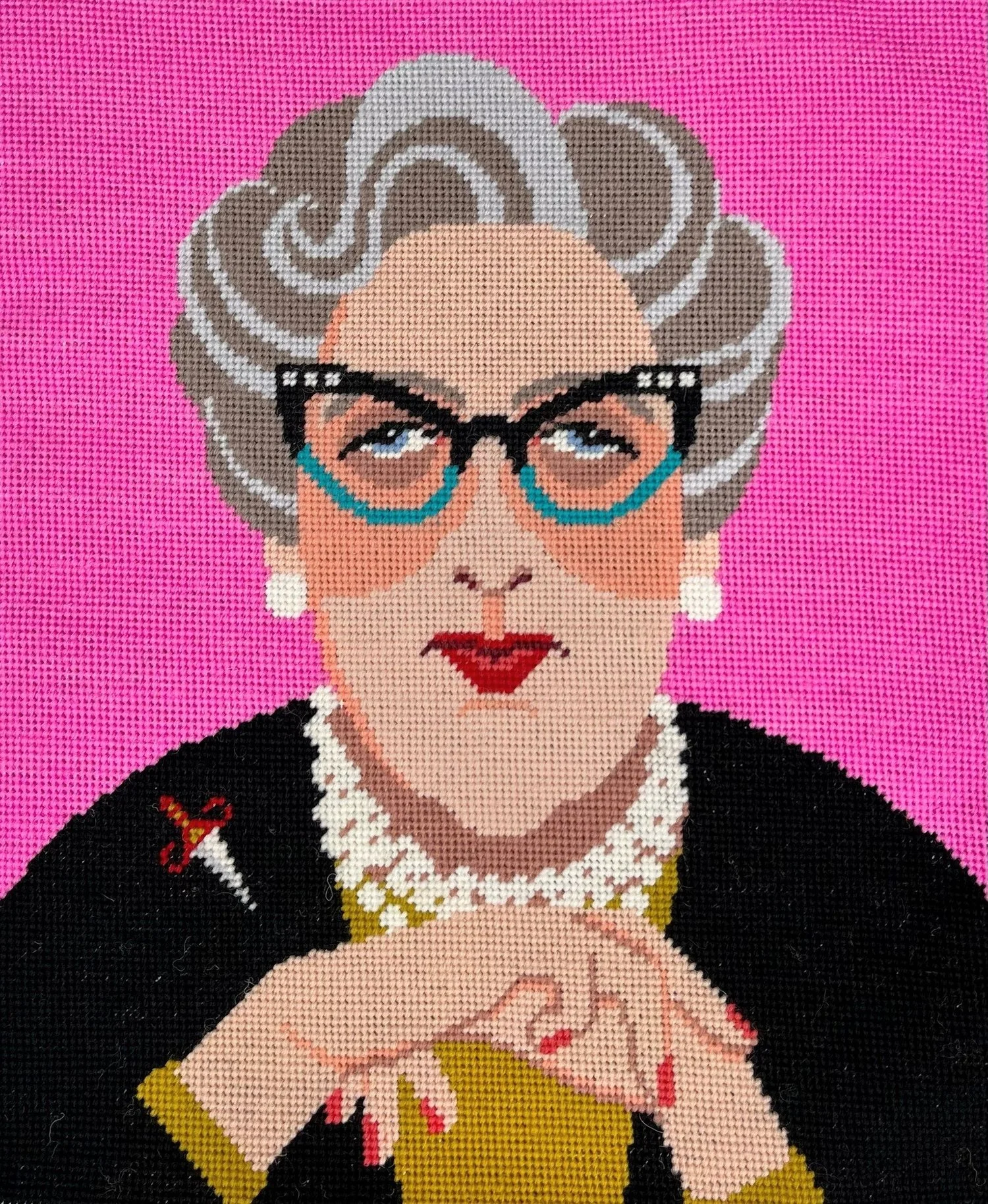 Agatha Christie-Printed Canvas Needlepoint Kit-Emily Peacock