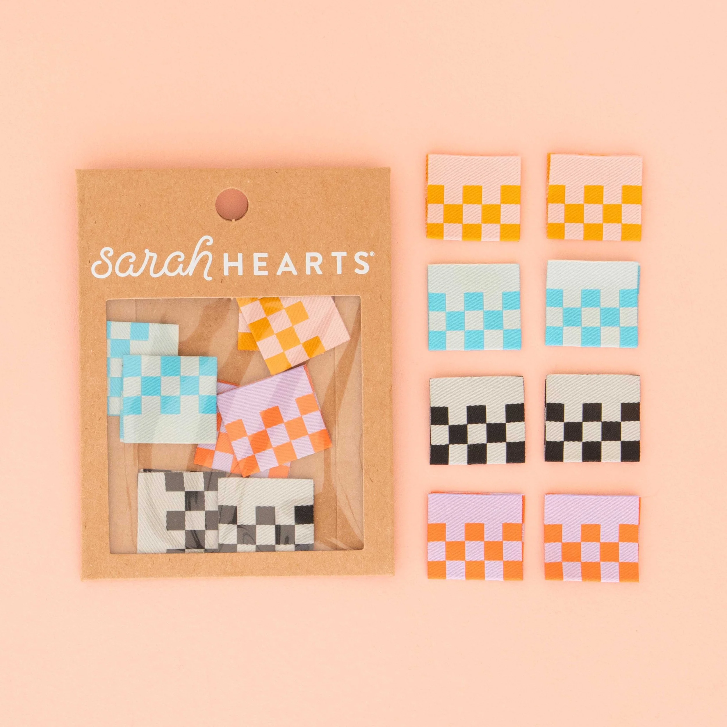 Checkerboard Multi Sewing Labels -Sarah Hearts