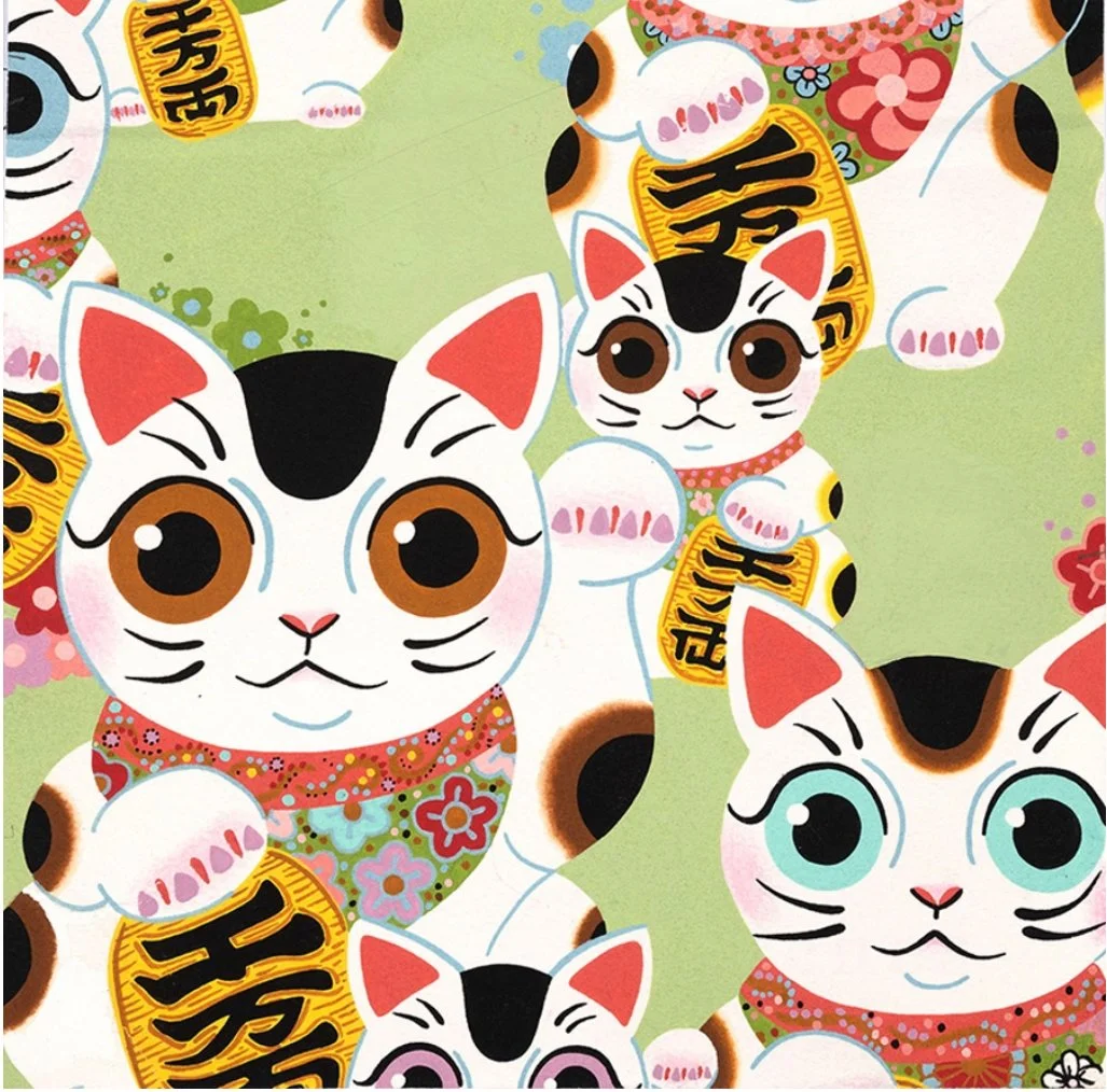 Fuku Kitty Green- Nicoles Prints by Alexander Henry