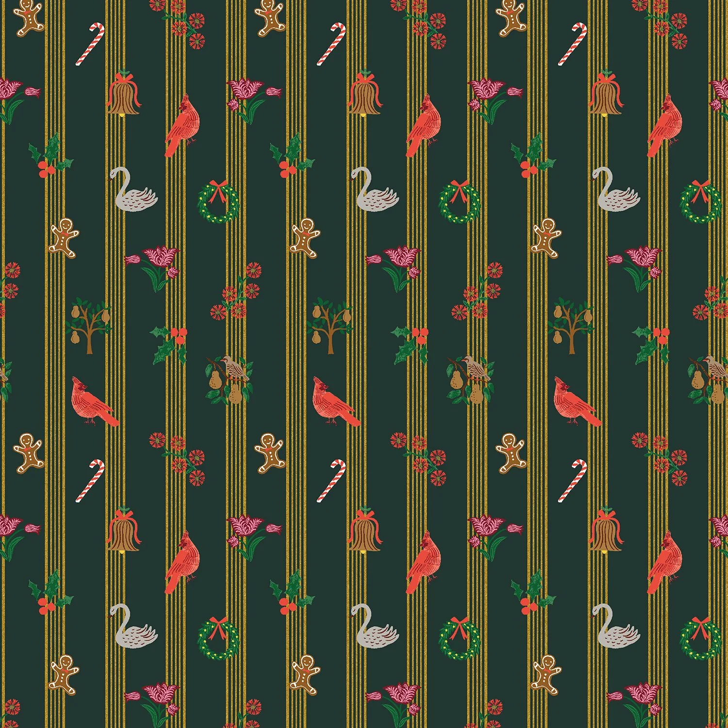Yuletide in Evergreen Metallic-Holiday Classics V by Rifle Paper Co.