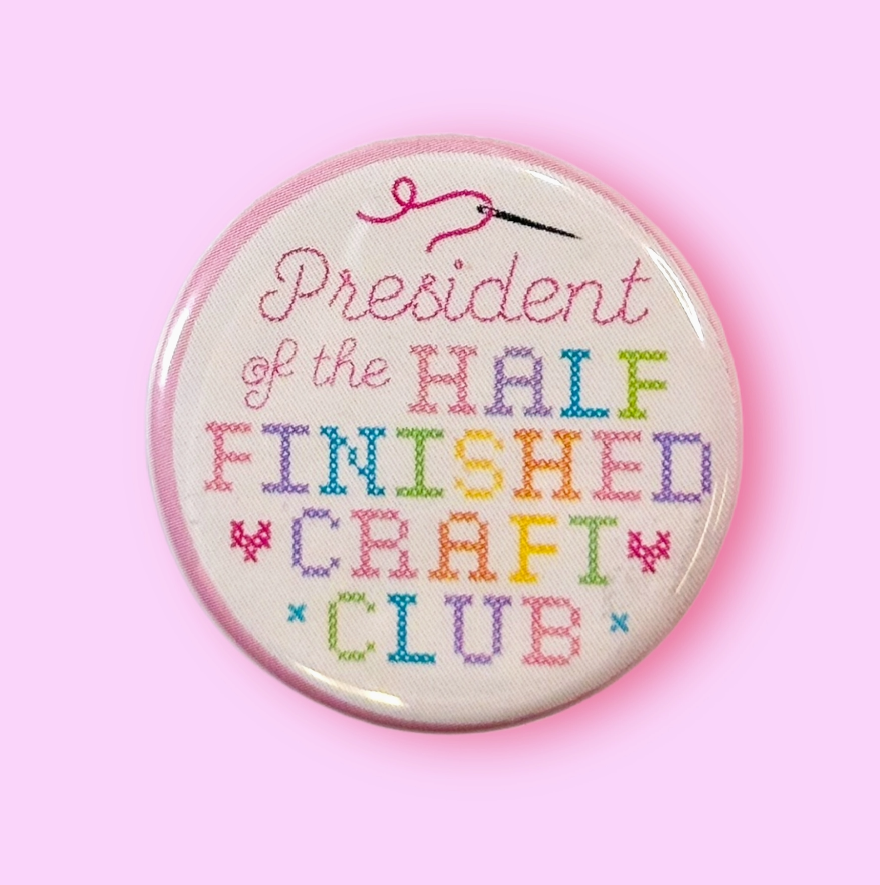 President of the Half Finished Craft Club Small - Hissin' Kittens