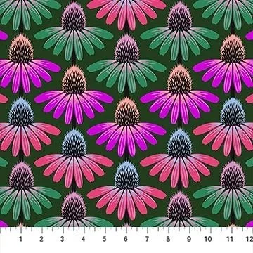 Echinacea Rhythm Green -Perennial Borders by Anna Maria Textiles