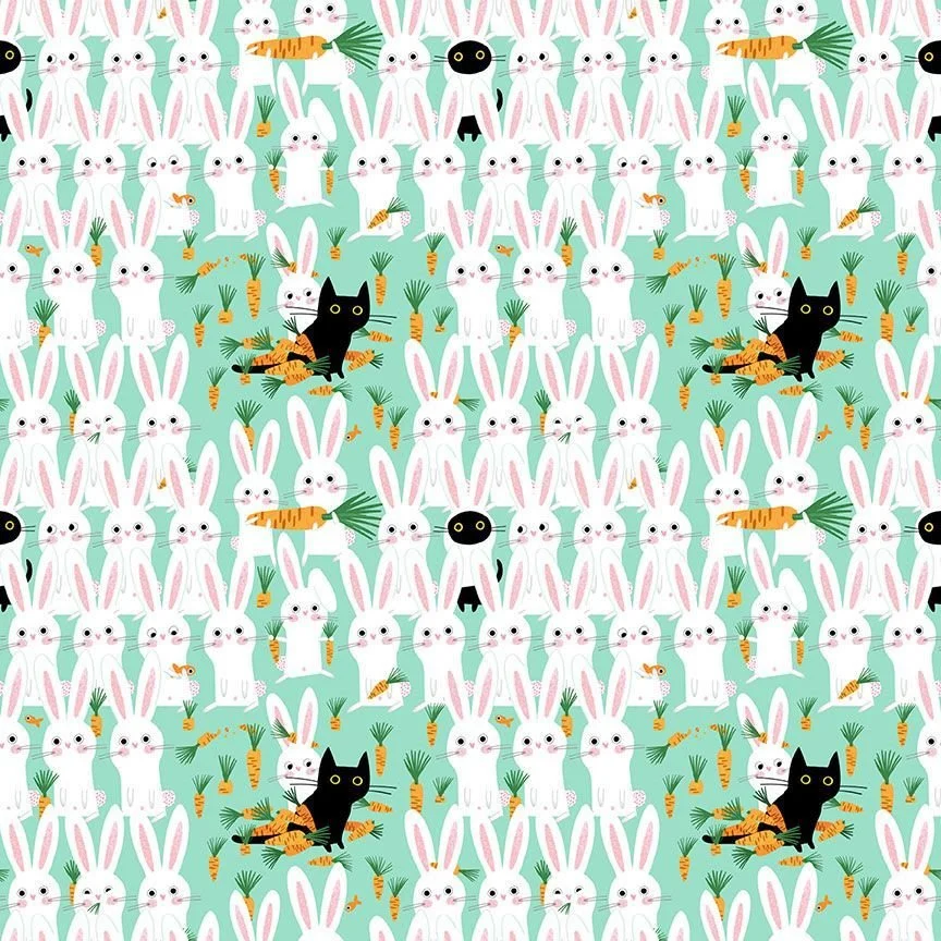 Bunny Meowscapades -Sweet Purrennials by Leezaworks