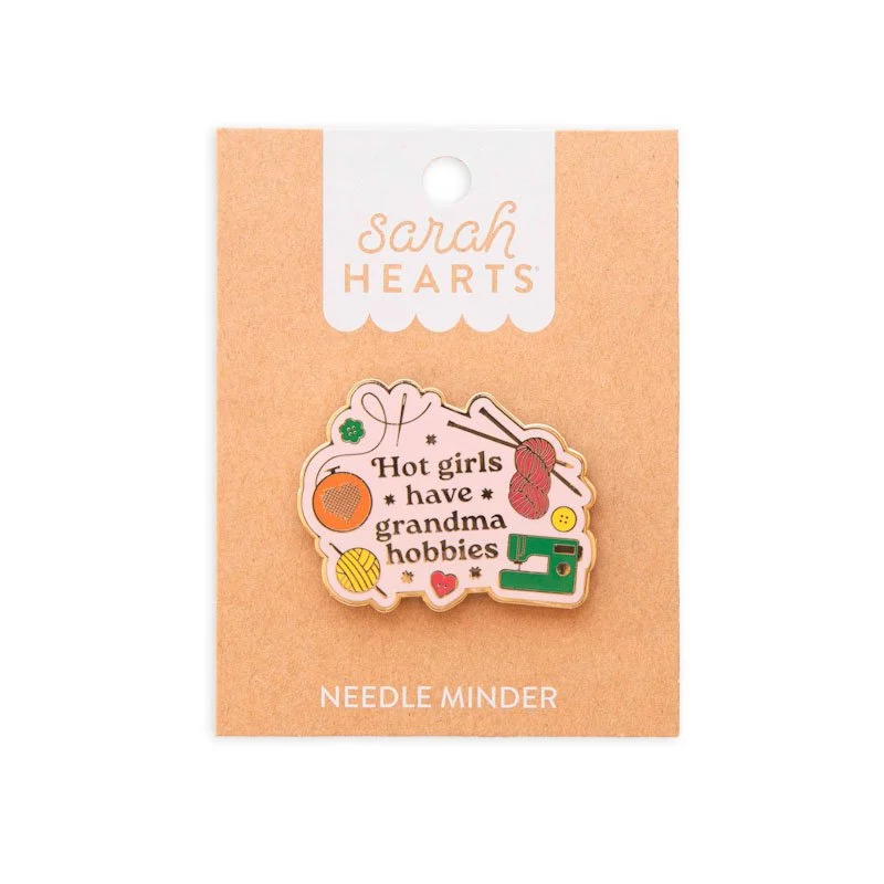 Hot Girls Have Grandma Hobbies Magnetic Needle Minder-by Sarah Hearts