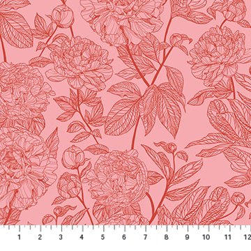 Peony in Rogue Vintage-Indelible by Anna Maria Textiles
