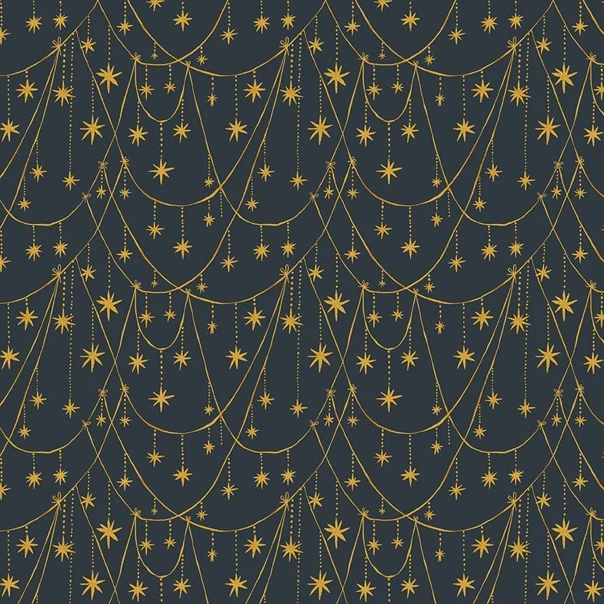 Star Garland Slate- Holly Jolly by Faye Guanipa
