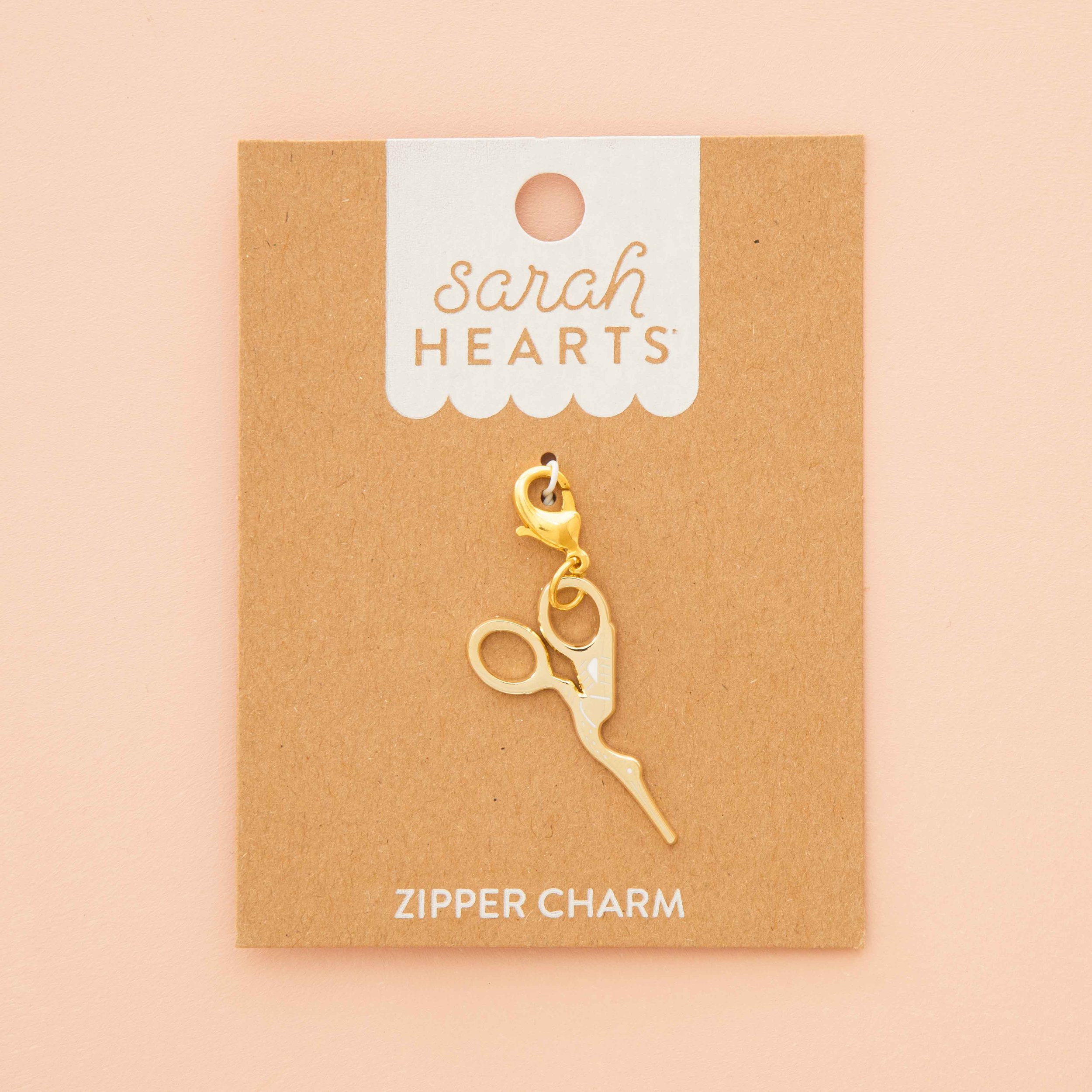 Gold Stork Zipper Charm- by Sarah Hearts
