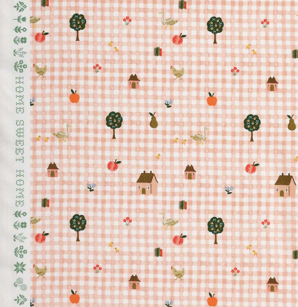 Farmhouse Gingham in Pink - Home Sweet Home by Rifle Paper Co.