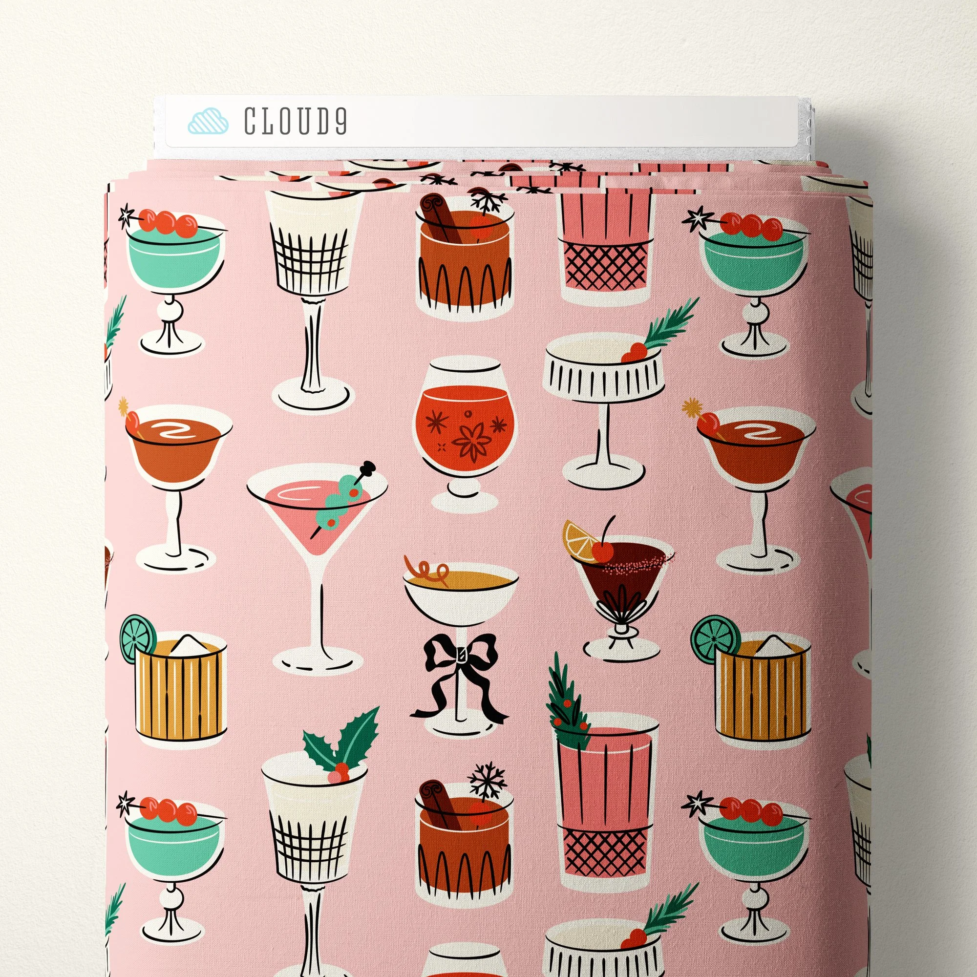 MerryMod11.jpg Tinsel & Tinis Light Pink - Merry & Mod by Shelby Warwood and Cloud 9 Fabrics