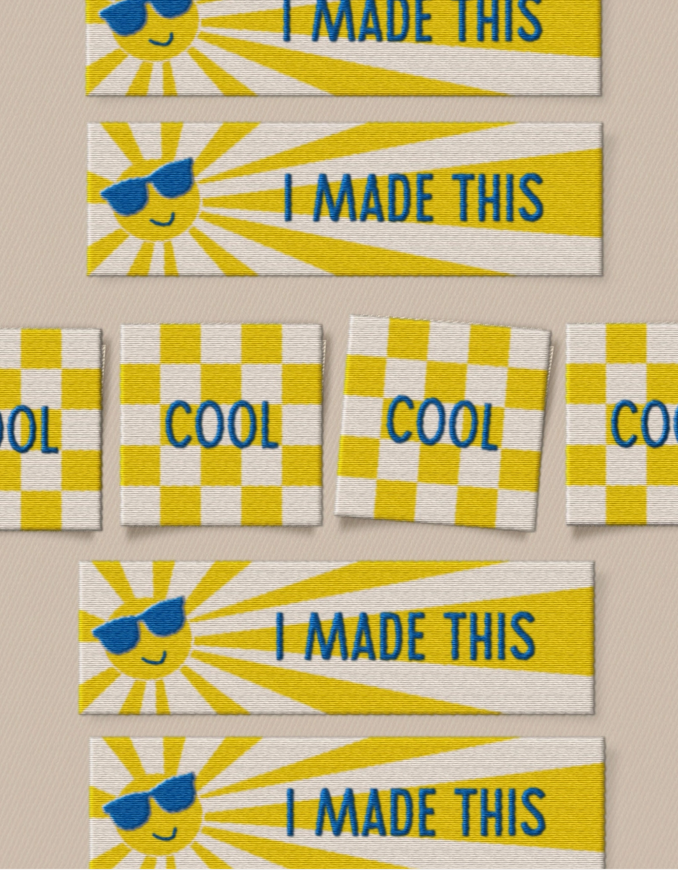 Sunny Cool Square and Rectangle Labels- Matchy Matchy Sewing Club