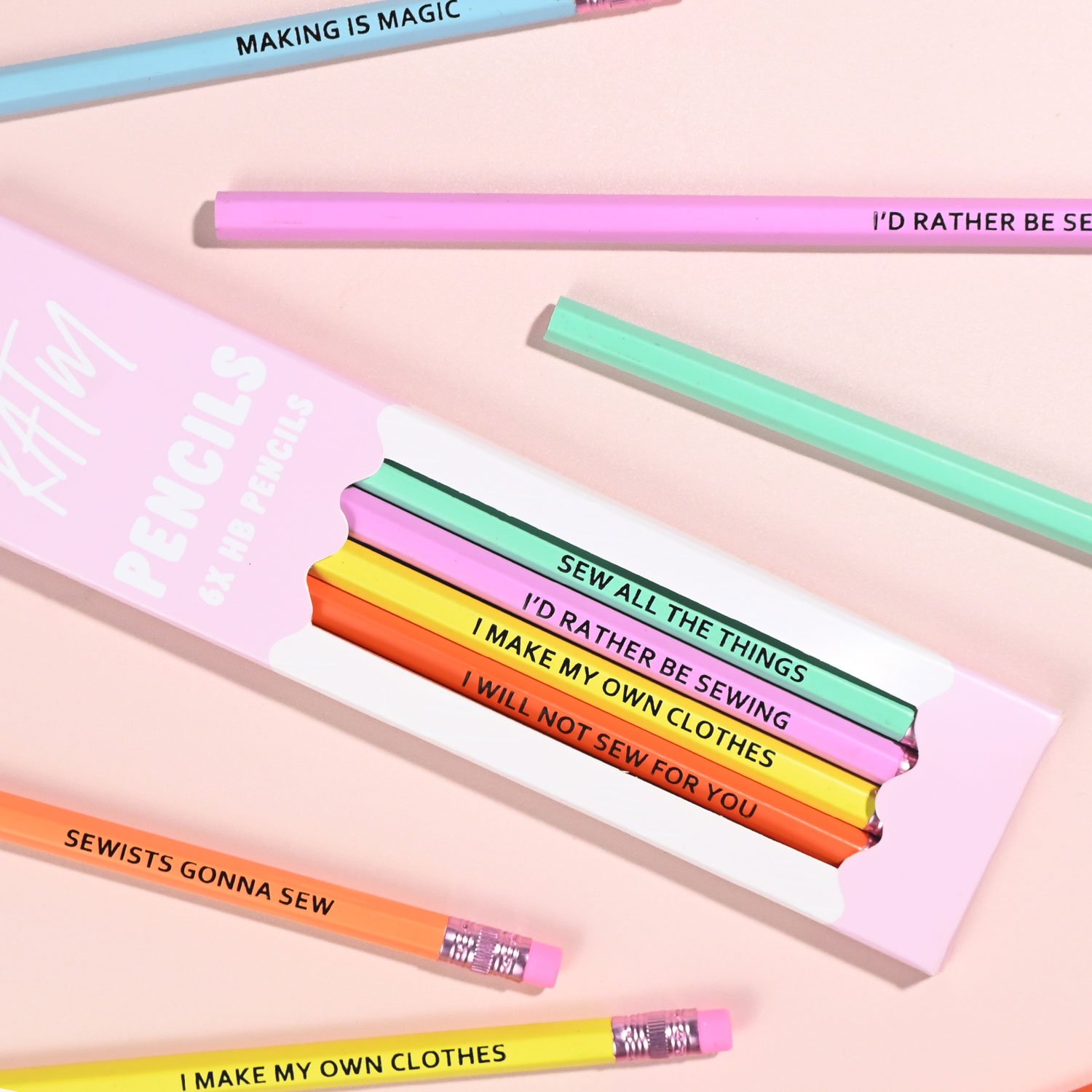 Sewing themed Pencils by Kylie and the Machine
