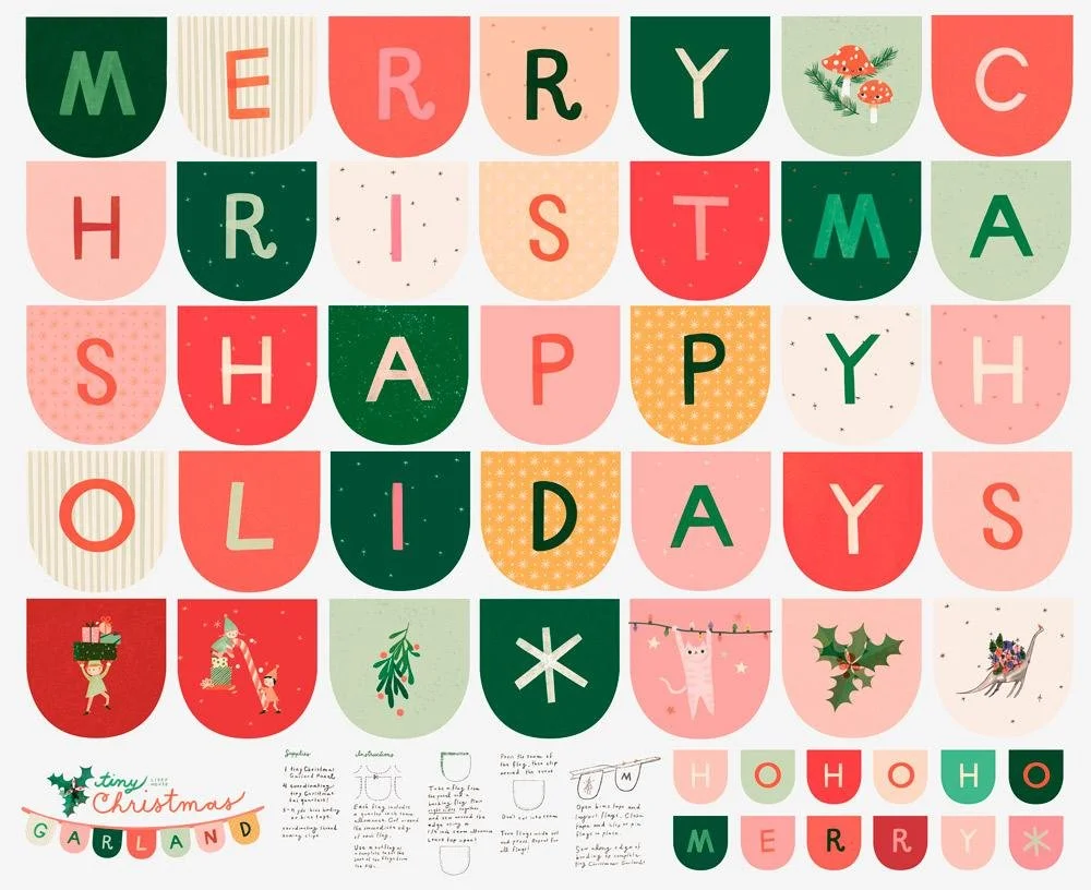 Garland Panel Snow - Tiny Christmas by Lizzy House