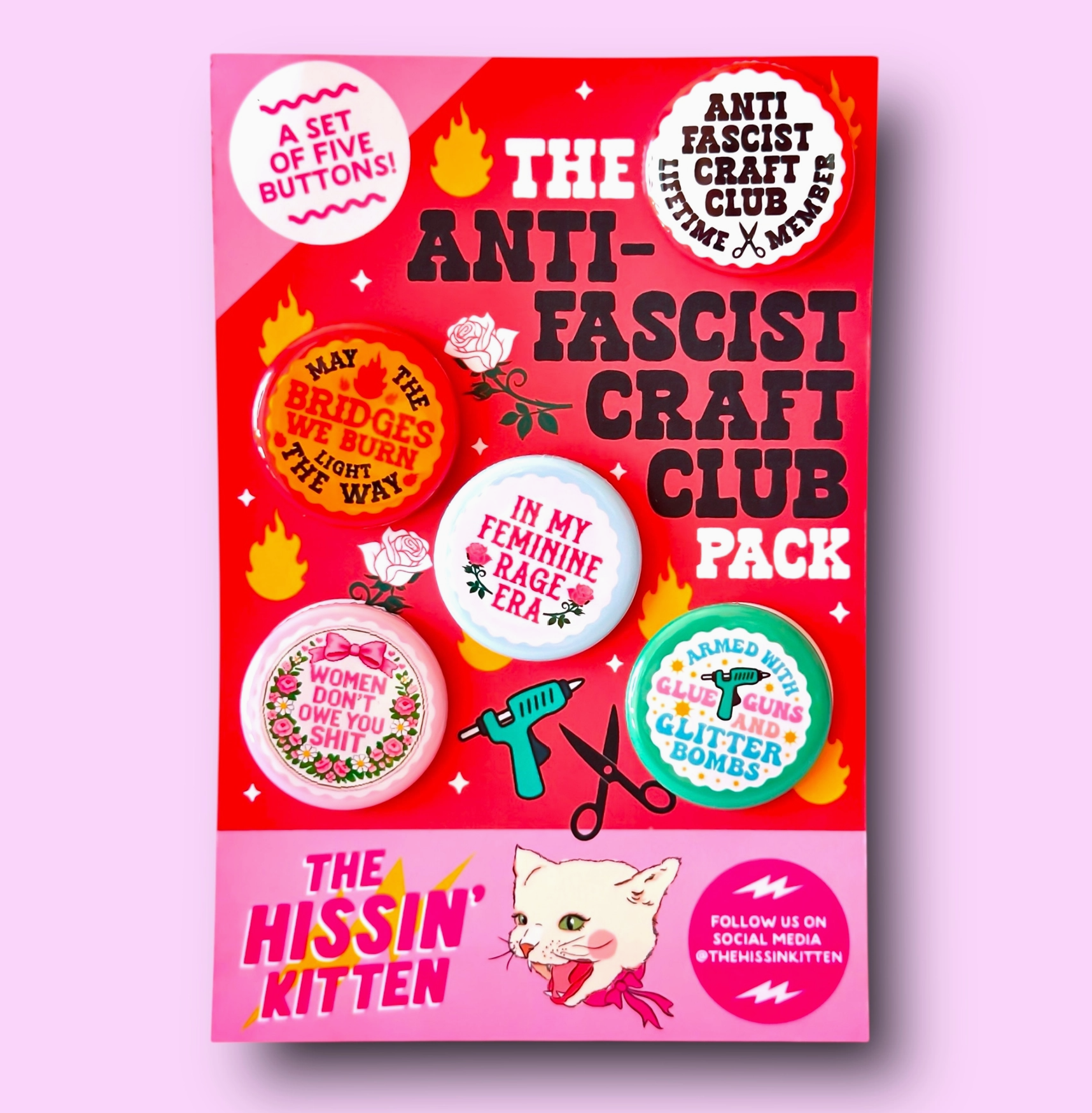 The Anti-Fascist Craft Club Pack- Small - Hissin' Kittens