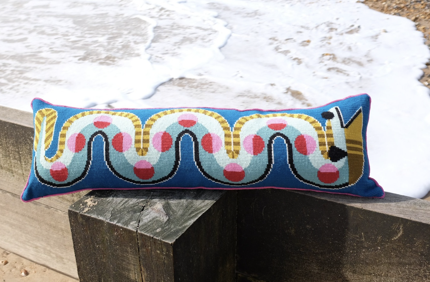 Celine The Eel Printed Canvas Needlepoint Kit- Emily Peacock