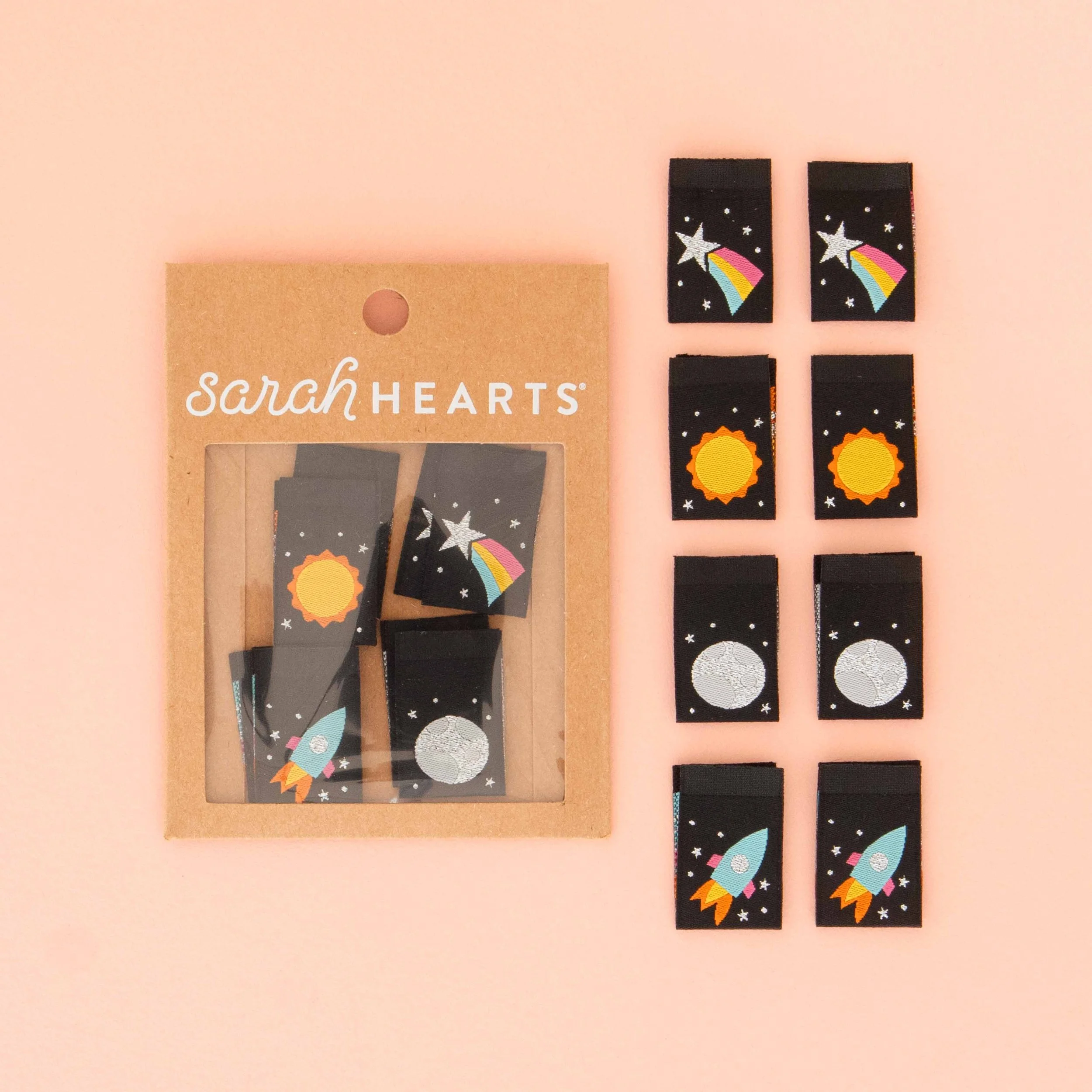 Space Multi Sewing Labels -Sarah Hearts