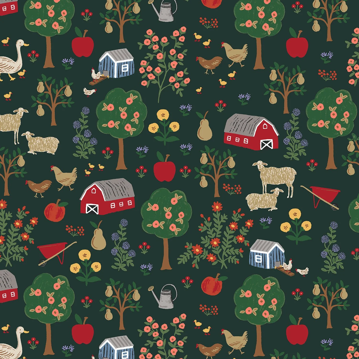 Farmhouse in Evergreen - Home Sweet Home by Rifle Paper Co.