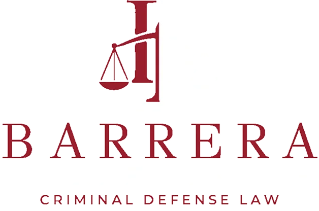 Logo for Barrera Criminal Defense Law featuring a stylized scale balanced with the word 'Barrera' below.