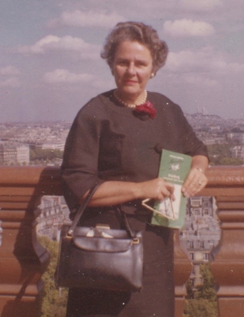 (Mom on a trip to Paris in 1962)