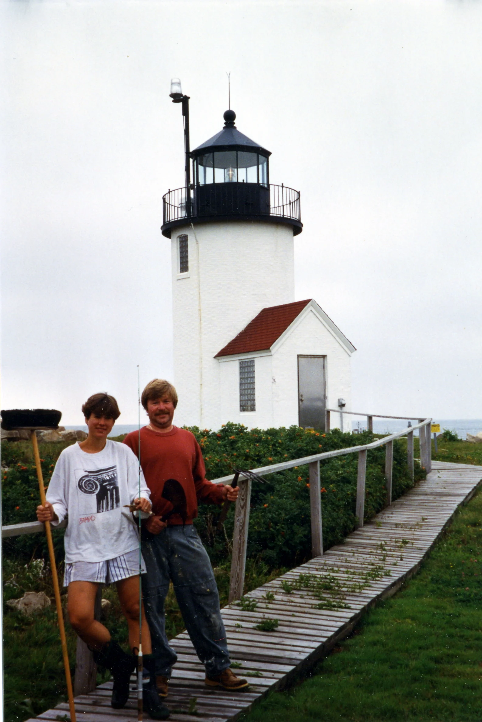 Karen and Scott Dombrowski, shortly after their arrival as keepers of the Goat Island Lighthouse.